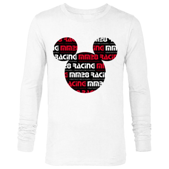 Disney Mickey Mouse Racing Champs MM28 Race Car Team Icon - Long Sleeve T-Shirt for Men - Customized-White