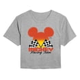 thumbnail image 1 of Disney - Mickey Mouse Racing - Juniors Cropped Short Sleeve Graphic T-Shirt, 1 of 4