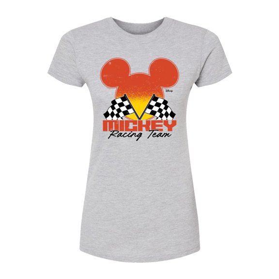 Disney - Mickey Mouse Racing - Juniors Fitted Short Sleeve Graphic T-Shirt