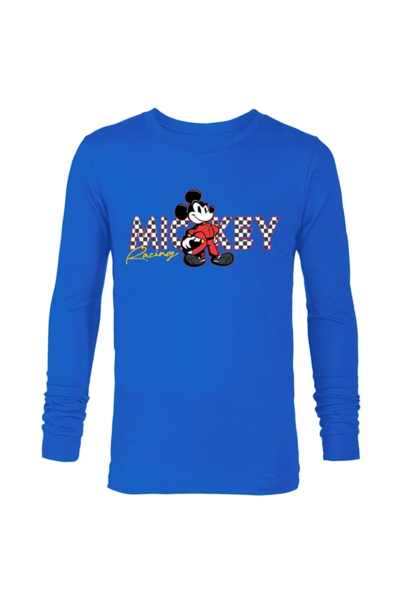 Mickey Mouse Racing Mickey & Friends Race Car Drivers - Long Sleeve T-Shirt for Men - Customized-Navy