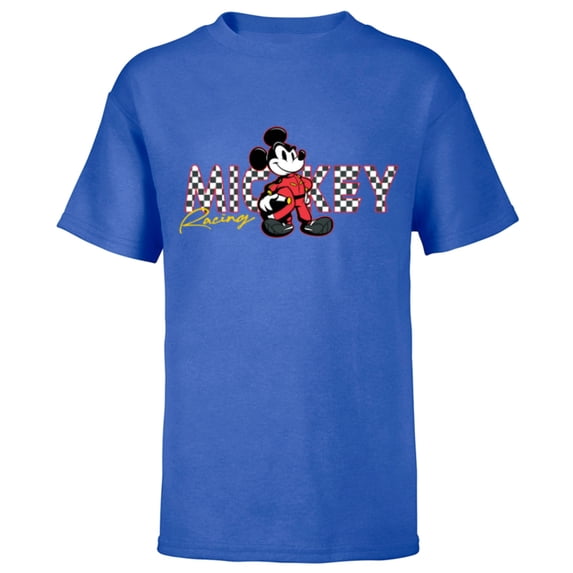 Disney Mickey Mouse Racing Mickey & Friends Race Car Drivers - Short Sleeve T-Shirt for Kids - Customized-Royal