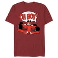 thumbnail image 1 of Disney Mickey Mouse Racing Team "Oh Boy!" Race Car Driver - Short Sleeve Blended T-Shirt for Adults - Customized-Cardinal Red, 1 of 5