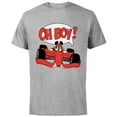 thumbnail image 1 of Disney Mickey Mouse Racing Team "Oh Boy!" Race Car Driver - Short Sleeve Cotton T-Shirt for Adults - Customized-Athletic Heather, 1 of 5