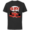 thumbnail image 1 of Disney Mickey Mouse Racing Team "Oh Boy!" Race Car Driver - Short Sleeve Cotton T-Shirt for Adults - Customized-Black, 1 of 5
