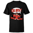thumbnail image 1 of Disney Mickey Mouse Racing Team "Oh Boy!" Race Car Driver - Short Sleeve T-Shirt for Kids - Customized-Black, 1 of 5