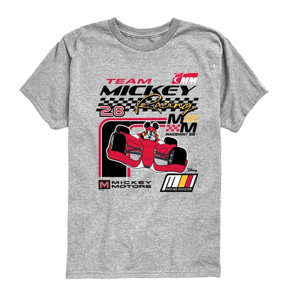 Disney - Mickey Mouse Racing - Youth Boys Short Sleeve Graphic T-Shirt