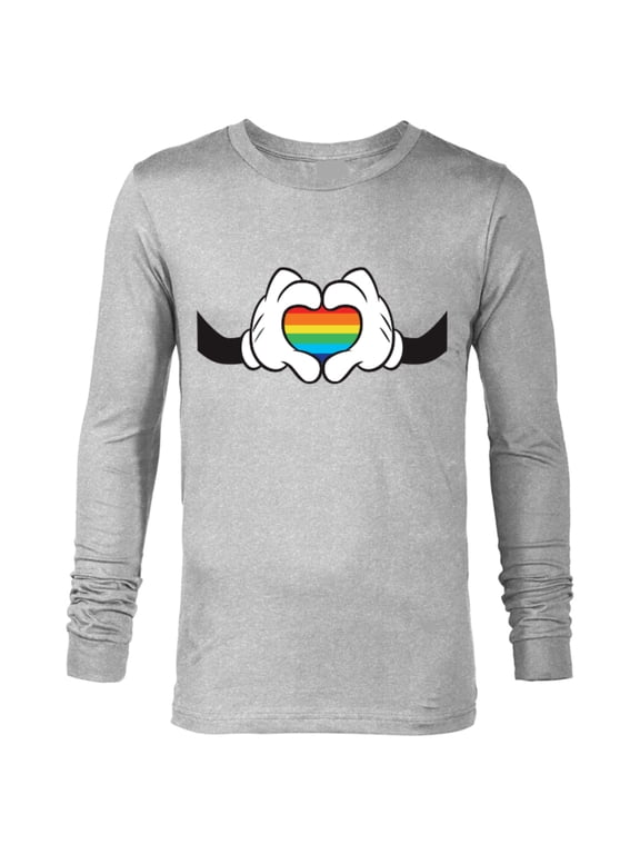 Mickey Mouse Rainbow Hands - Long Sleeve T-Shirt for Men -Customized-Athletic Heather