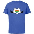 thumbnail image 1 of Disney Mickey Mouse Rainbow Hands - Short Sleeve Cotton T-Shirt for Adults -Customized-Royal Heather, 1 of 5