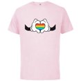 thumbnail image 1 of Disney Mickey Mouse Rainbow Hands - Short Sleeve Cotton T-Shirt for Adults -Customized-Soft Pink, 1 of 5