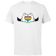 thumbnail image 1 of Disney Mickey Mouse Rainbow Hands - Short Sleeve Cotton T-Shirt for Adults -Customized-White, 1 of 5