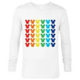 thumbnail image 1 of Disney Mickey Mouse Rainbow Icons - Long Sleeve T-Shirt for Men -Customized-White, 1 of 5