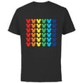 thumbnail image 1 of Disney Mickey Mouse Rainbow Icons - Short Sleeve Cotton T-Shirt for Adults -Customized-Black, 1 of 5