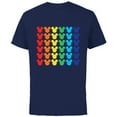 thumbnail image 1 of Disney Mickey Mouse Rainbow Icons - Short Sleeve Cotton T-Shirt for Adults -Customized-Navy, 1 of 3