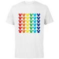 thumbnail image 1 of Disney Mickey Mouse Rainbow Icons - Short Sleeve Cotton T-Shirt for Adults -Customized-White, 1 of 5