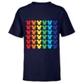 thumbnail image 1 of Disney Mickey Mouse Rainbow Icons - Short Sleeve T-Shirt for Kids -Customized-Navy, 1 of 5
