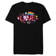 thumbnail image 1 of Disney Mickey Mouse Rainbow Pride Flag Love for All Doodles - Short Sleeve Blended T-Shirt for Adults - Customized-Black, 1 of 5