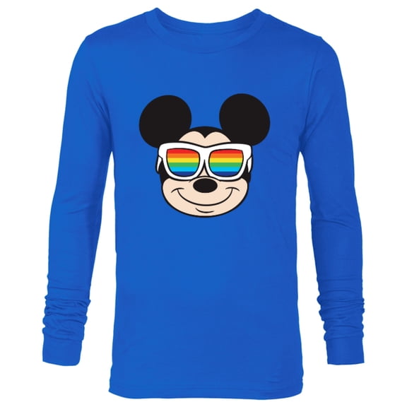 Disney Mickey Mouse Rainbow Sunglasses - Long Sleeve T-Shirt for Men -Customized-Royal