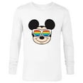 thumbnail image 1 of Disney Mickey Mouse Rainbow Sunglasses - Long Sleeve T-Shirt for Men -Customized-White, 1 of 5