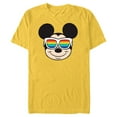 thumbnail image 1 of Disney Mickey Mouse Rainbow Sunglasses - Short Sleeve Blended T-Shirt for Adults -Customized-Yellow, 1 of 5