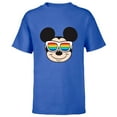 thumbnail image 1 of Disney Mickey Mouse Rainbow Sunglasses - Short Sleeve T-Shirt for Kids -Customized-Royal, 1 of 5