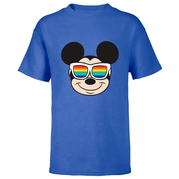 Disney Mickey Mouse Rainbow Sunglasses - Short Sleeve T-Shirt for Kids -Customized-Royal