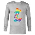 thumbnail image 1 of Disney Mickey Mouse Rainbow Tie Dye  - Long Sleeve T-Shirt for Men- Customized-Athletic Heather, 1 of 5