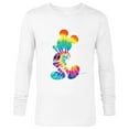 thumbnail image 1 of Disney Mickey Mouse Rainbow Tie Dye  - Long Sleeve T-Shirt for Men- Customized-White, 1 of 5