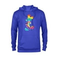 thumbnail image 1 of Disney Mickey Mouse Rainbow Tie Dye - Pullover Hoodie for Adults -Customized-Royal Heather, 1 of 5