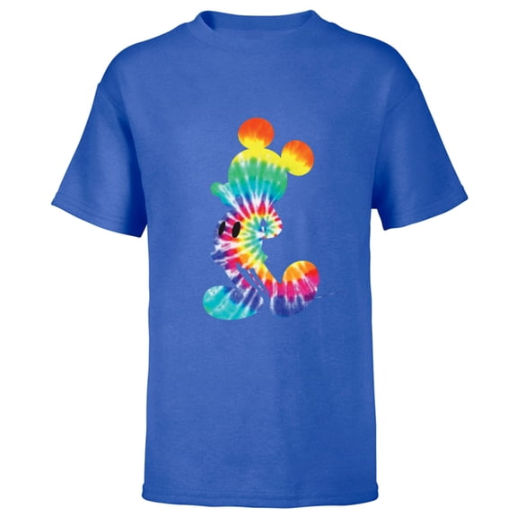 Disney Mickey Mouse Rainbow Tie Dye  - Short Sleeve T-Shirt for Kids- Customized-Royal