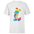 thumbnail image 1 of Disney Mickey Mouse Rainbow Tie Dye  - Short Sleeve T-Shirt for Kids- Customized-White, 1 of 5