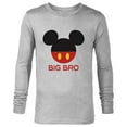 thumbnail image 1 of Disney Mickey Mouse Red Shorts Icon Big Bro Brother Family- Long Sleeve T-Shirt for Men - Customized-Athletic Heather, 1 of 5