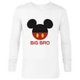 thumbnail image 1 of Disney Mickey Mouse Red Shorts Icon Big Bro Brother Family- Long Sleeve T-Shirt for Men - Customized-White, 1 of 5