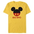 thumbnail image 1 of Disney Mickey Mouse Red Shorts Icon Big Bro Brother Family- Short Sleeve Blended T-Shirt for Adults - Customized-Yellow, 1 of 5
