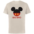 thumbnail image 1 of Disney Mickey Mouse Red Shorts Icon Big Bro Brother Family- Short Sleeve Cotton T-Shirt for Adults - Customized-Natural, 1 of 5