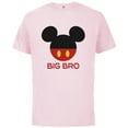 thumbnail image 1 of Disney Mickey Mouse Red Shorts Icon Big Bro Brother Family- Short Sleeve Cotton T-Shirt for Adults - Customized-Soft Pink, 1 of 5