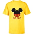 thumbnail image 1 of Disney Mickey Mouse Red Shorts Icon Big Bro Brother Family- Short Sleeve T-Shirt for Kids - Customized-Yellow, 1 of 5