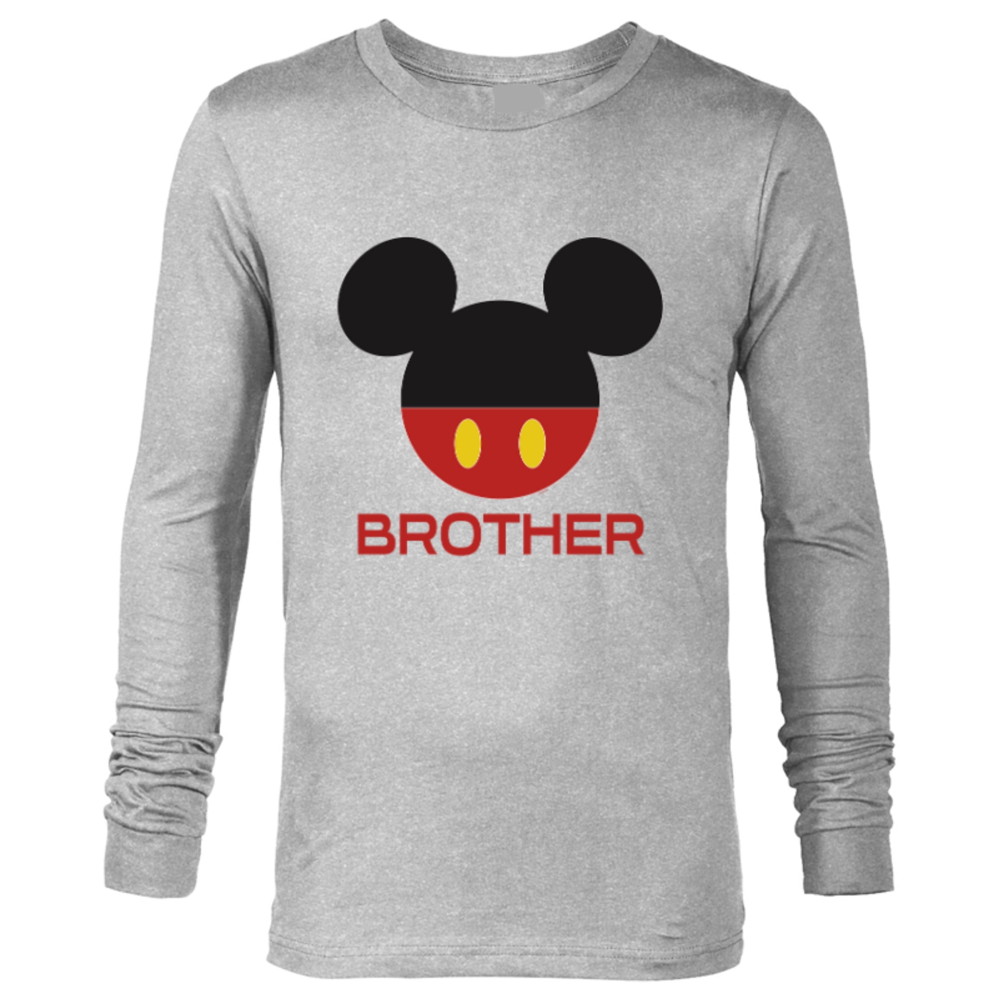 Disney Mickey Mouse Red Shorts Icon Brother Family- Long Sleeve T-Shirt ...