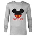 thumbnail image 1 of Disney Mickey Mouse Red Shorts Icon Brother Family- Long Sleeve T-Shirt for Men - Customized-Athletic Heather, 1 of 5
