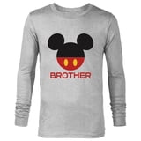 Disney Mickey Mouse Red Shorts Icon Brother Family- Long Sleeve T-Shirt ...