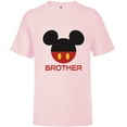 thumbnail image 1 of Disney Mickey Mouse Red Shorts Icon Brother Family- Short Sleeve T-Shirt for Kids - Customized-Soft Pink, 1 of 5