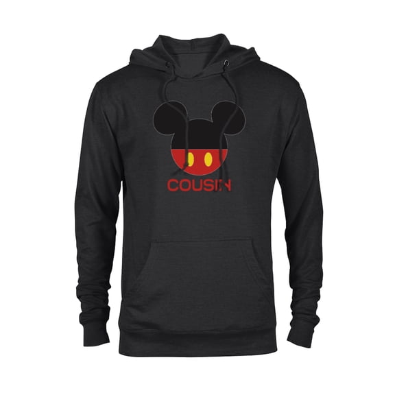 Disney Mickey Mouse Red Shorts Icon Cousin Family- Pullover Hoodie for Adults - Customized-Black