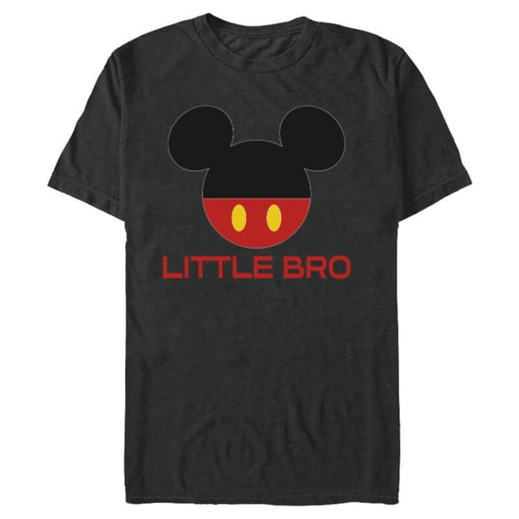 Disney Mickey Mouse Red Shorts Icon Little Bro Family- Short Sleeve Blended T-Shirt for Adults - Customized-Dark Heather