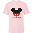 thumbnail image 1 of Disney Mickey Mouse Red Shorts Icon Little Bro Family- Short Sleeve T-Shirt for Kids - Customized-Soft Pink, 1 of 5