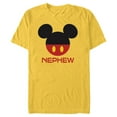 thumbnail image 1 of Disney Mickey Mouse Red Shorts Icon Nephew Family- Short Sleeve Blended T-Shirt for Adults - Customized-Yellow, 1 of 5