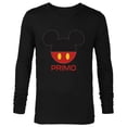 thumbnail image 1 of Disney Mickey Mouse Red Shorts Icon Primo Familia Spanish- Long Sleeve T-Shirt for Men - Customized-Black, 1 of 5