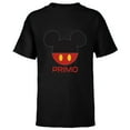 thumbnail image 1 of Disney Mickey Mouse Red Shorts Icon Primo Familia Spanish- Short Sleeve T-Shirt for Kids - Customized-Black, 1 of 5