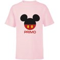 thumbnail image 1 of Disney Mickey Mouse Red Shorts Icon Primo Familia Spanish- Short Sleeve T-Shirt for Kids - Customized-Soft Pink, 1 of 5