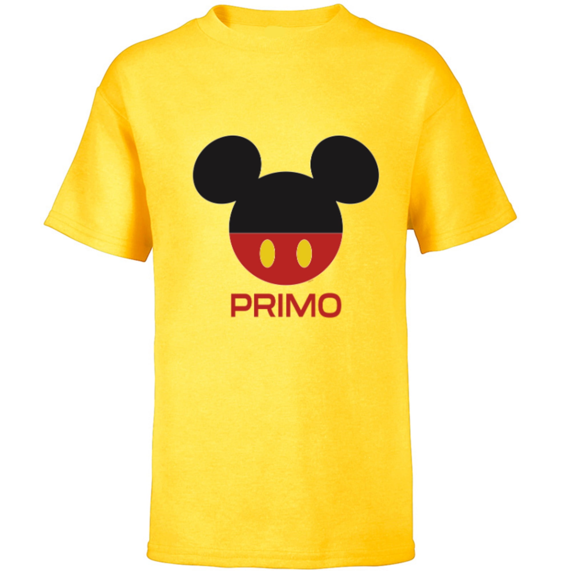 Disney Mickey Mouse Red Shorts Icon Primo Familia Spanish- Short Sleeve ...