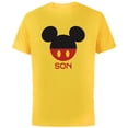 thumbnail image 1 of Disney Mickey Mouse Red Shorts Icon Son Family- Short Sleeve Cotton T-Shirt for Adults - Customized-Yellow, 1 of 5