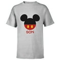thumbnail image 1 of Disney Mickey Mouse Red Shorts Icon Son Family- Short Sleeve T-Shirt for Kids - Customized-Athletic Heather, 1 of 5